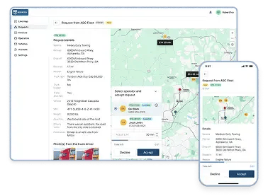 Digital tow dispatch visualization